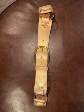 Lin Capelle Gold Genuine Leather Waist Belt with Gold Hardware RARE FIND